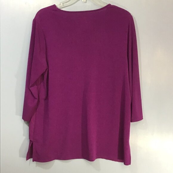 Chico's V-Neck Tunic Blouse Layered Front - Picture 3 of 5